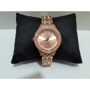 Vintage Ladies Wristwatch Japan Movement Rose Gold Tone